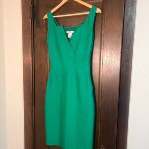 STUNNING Oscar de la Renta Silk Cocktail Dress Kelly Green Sz 2